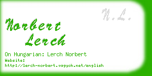 norbert lerch business card